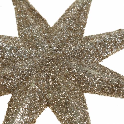 Artikel Dekostern Glitter Champagner 10cm 12St