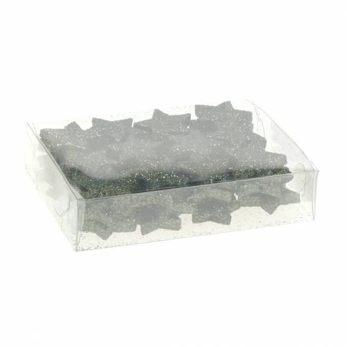 Floristik21 Stern Glitzer Grün 2,5cm 48 St