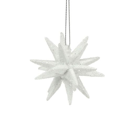 Glitzersterne weiß 7,5cm 8St