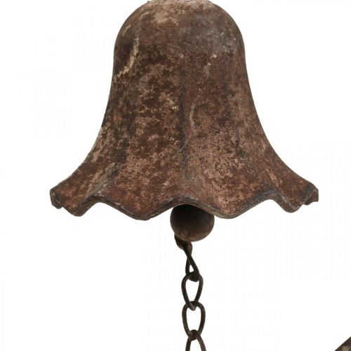 Deko Glocke Antik Metallglocke Metalldeko Rost-Optik H53cm