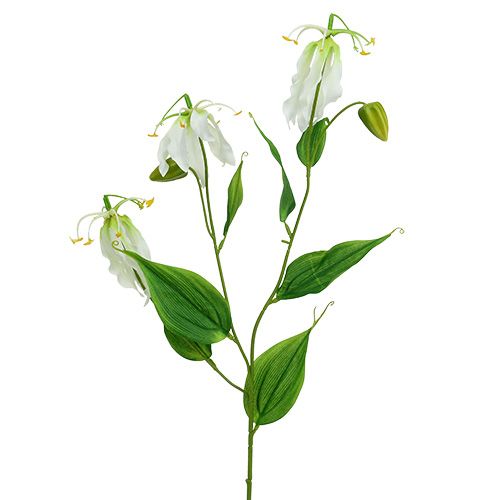 Floristik21 Gloriosa Weiß künstlich 84cm 3St
