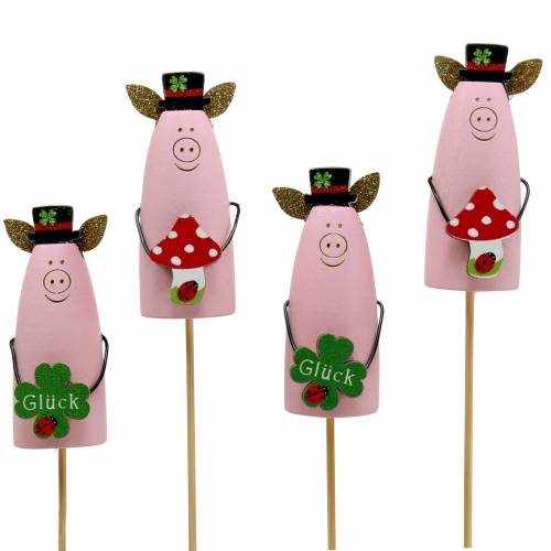 Floristik21 Dekostecker Glücksschwein 6,5cm 8 St