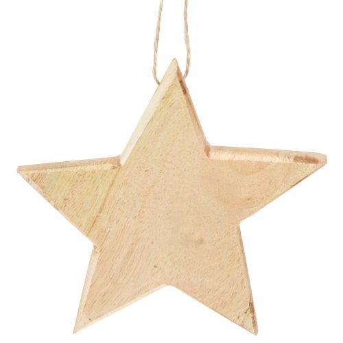 Artikel Glücksstern Deko Holz Sterne Natur zum Hängen 8cm 8St - Perfekte Geschenkidee