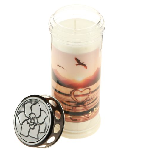 Artikel Grabkerzen Grablichter Sonnenuntergang, wetterfest, 7 Tage Brenndauer, 7.5x20cm, 2er Set