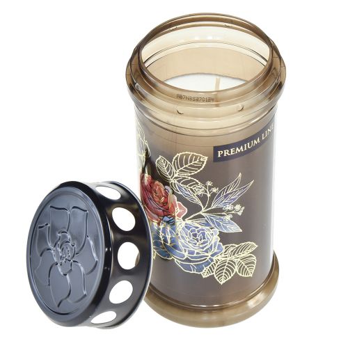 Artikel Grablichter Motivkerzen Blumen Ø7,5cmH16,5cm 3 Tage 3 St