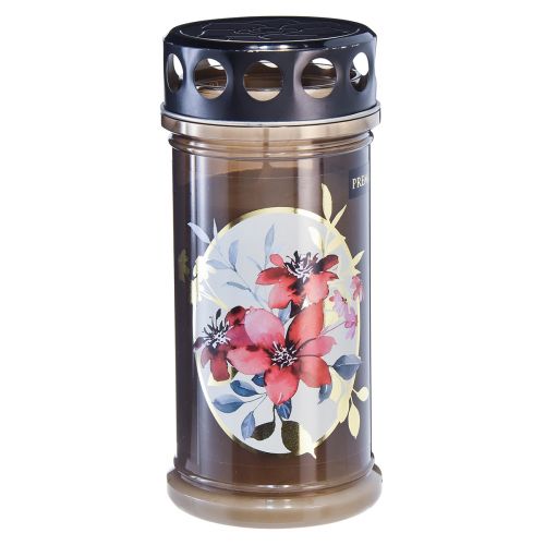 Artikel Grablichter Motivkerzen Blumen Ø7,5cmH16,5cm 3 Tage 3 St