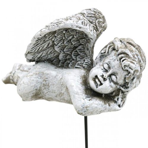 Floristik21 Grabschmuck Dekostecker Engel Grabengel am Stab 6cm 4 St