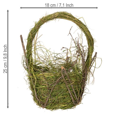 Artikel Osterkorb aus natürlichem Gras für Dekoration und Geschenke 25 cm
