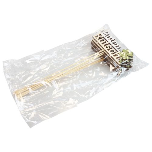Artikel Blumenstecker Holz Guten Rutsch Silvester Deko 12×4,5cm 9St