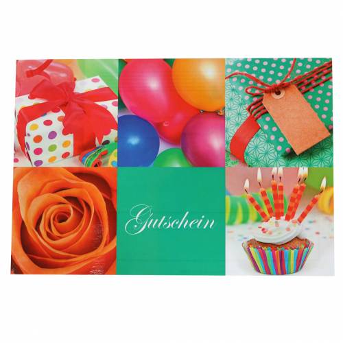 Floristik21 Gutschein Geburtstag mit Umschlag 5St