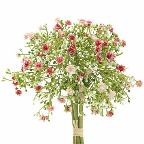 Floristik21 Gypsophila Schleierkraut künstlich im Bund Rosa H28cm 6St