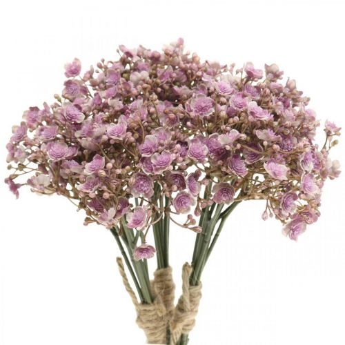 Floristik21 Schleierkraut künstlich Violett Herbstdeko 29,5cm 18St