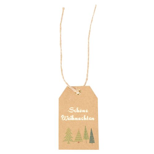 Geschenkanhänger Papier Naturbraun Schöne Weihnachten 8cm 36 Stück | Floristik21.de