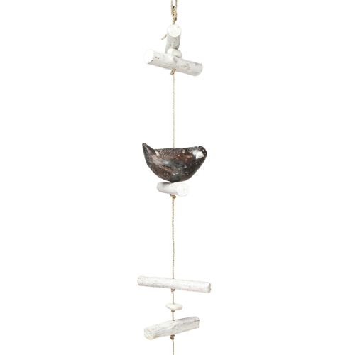 Artikel Sommer Holz Vogel Hängedeko Natur Weiß Braun 118cm
