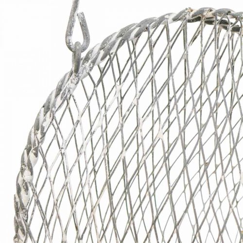 Hängedeko Drahtherz, Teelichthalter zum Aufhängen 29×27,5cm