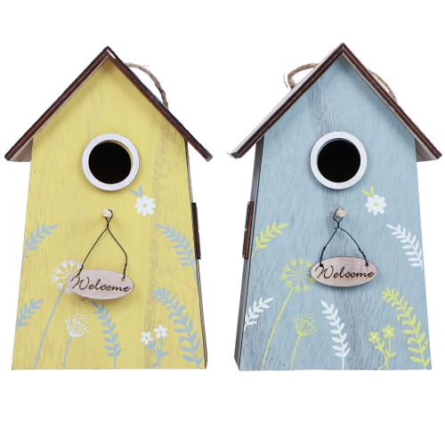 Floristik21 Hängedeko Frühling Deko Vogelhaus Deko Holz 19,5cm 2St