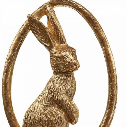 Hängedeko Ostern Anhänger Osterhase Deko Ei Gold 9cm 6St