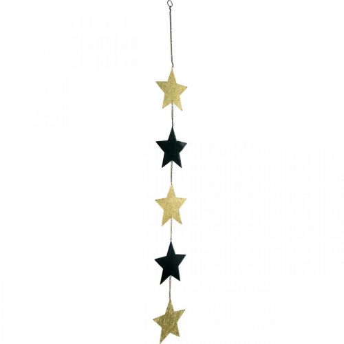 Weihnachtsdeko Stern Anhänger Gold Schwarz 5 Sterne 78cm