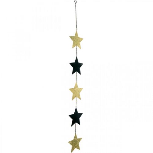 Floristik21 Weihnachtsdeko Stern Anhänger Gold Schwarz 5 Sterne 78cm