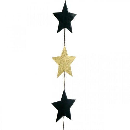 Weihnachtsdeko Stern Anhänger Gold Schwarz 5 Sterne 78cm