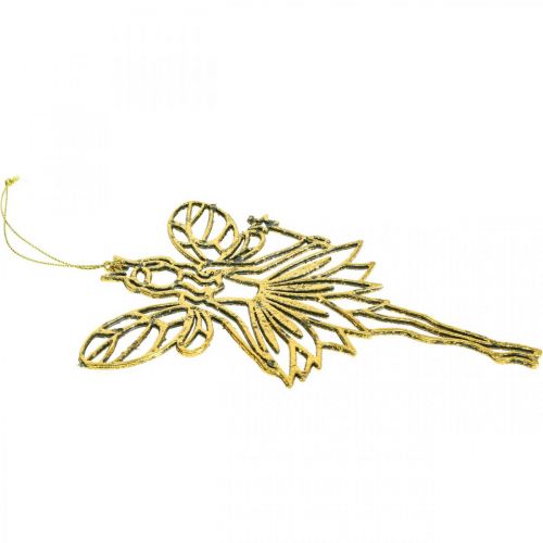 Floristik21 Christbaumschmuck Elfe Feen Anhänger Golden H15cm 16 St