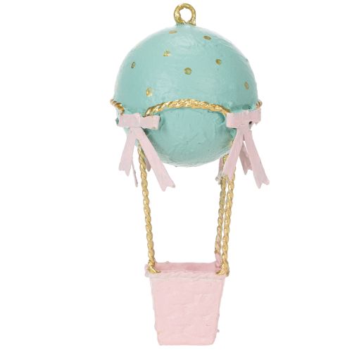 Artikel Polyresin Heißluftballon Dekoration mit Metallaufhängung 19cm für Innenräume