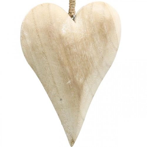 Artikel Herz aus Holz, Dekoherz zum Hängen, Herz Deko H16cm 2 St