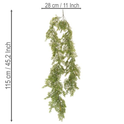 Kunststoff-Girlande Koniferenzweig 115 cm Grün für Innenbereich | Floristik21.de
