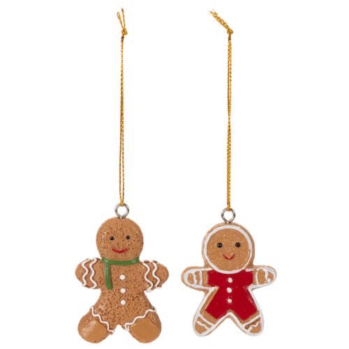 Deko-Anhänger Lebkuchenmännchen 5-6cm aus Polyresin, 12 Stück | Floristik21.de