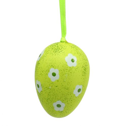 Hänger Plastikeier Grün 6cm 12St