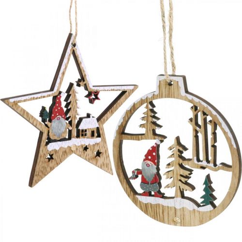Floristik21 Weihnachtsanhänger Christbaumschmuck Wichtel 8/10cm 12St