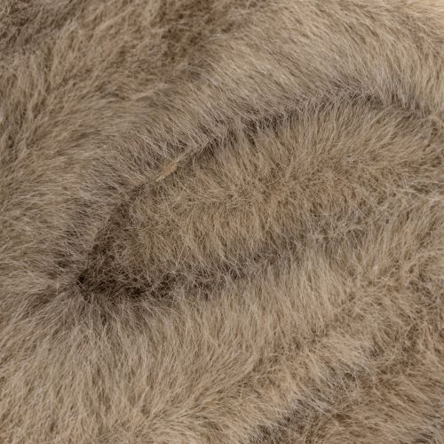 Dekoschleife Plüsch mit Aufhänger 14x16cm Braun Beige Cremeweiß Indoor 3er-Set | Floristik21.de