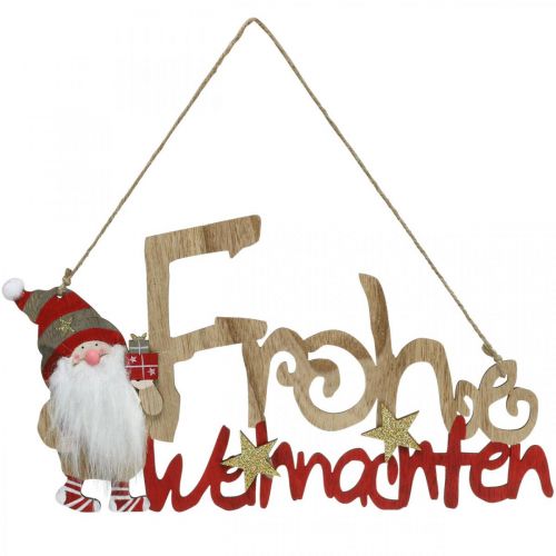 Floristik21 Holz Schriftzug Frohe Weihnachten Fensterdeko Wichtel 2St