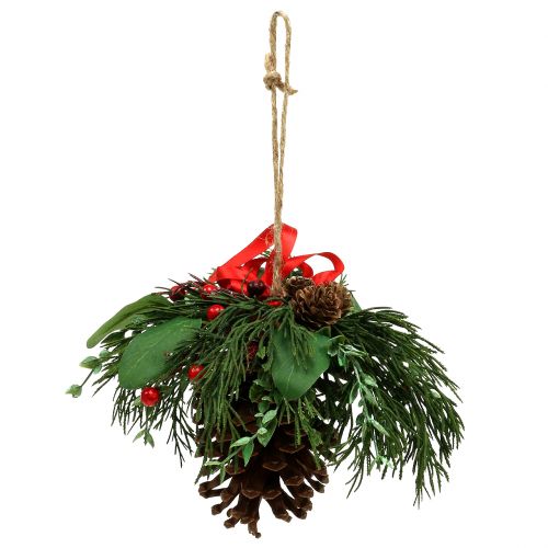 Floristik21 Weihnachtshänger mit Zapfen und Beeren 16cm