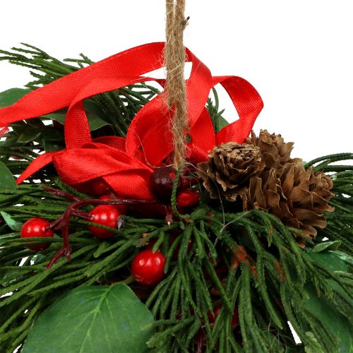 Artikel Weihnachtshänger mit Zapfen und Beeren 16cm