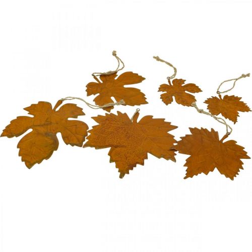 Floristik21 Herbst Deko Blätter Metall Rost-Optik Ahornblatt 6 St