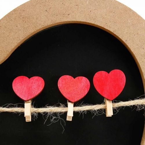 Wanddeko Herz Fotohalter Memohalter 10 Klammern 30cm
