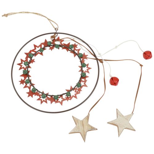 Hängedeko Weihnachten Dekoring Metall Holz Vintage Ø19cm