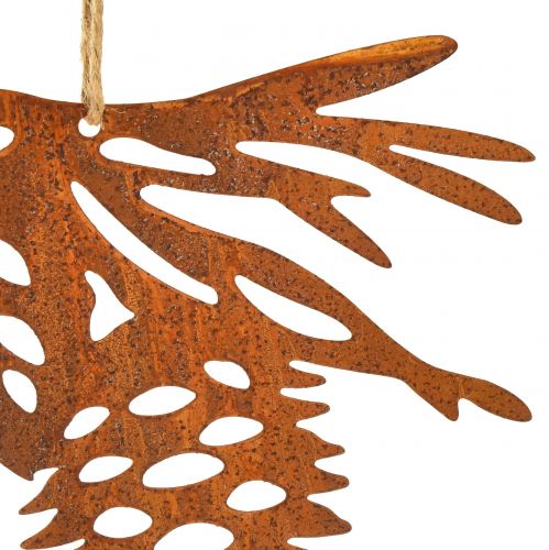 Floristik21 Hängedeko Metall Rost Zapfen Deko Edelrost 21,5x19cm