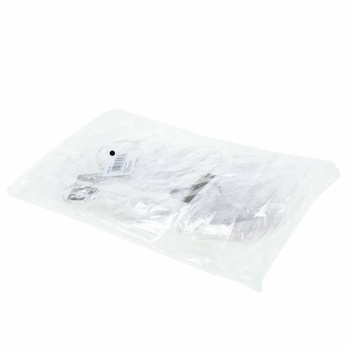 Floristik21 Schneeflocke zum Hängen 11cm Transparent, Glitzer 12St