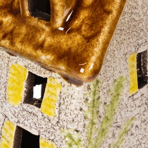 Artikel LED-Keramikhäuser im rustikalen Stil für stimmungsvolle Tischdekoration, 15 cm, 2er-Set