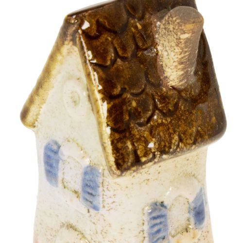 Artikel Mini-Keramikhäuser Set 3-teilig für rustikale Dekoration und Pflanzenarrangements