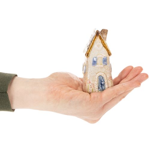 Artikel Mini-Keramikhäuser Set 3-teilig für rustikale Dekoration und Pflanzenarrangements