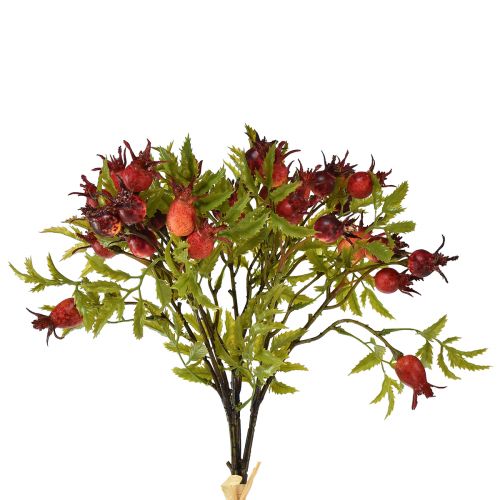 Floristik21 Hagebutten Deko Rot Hagebuttenzweige Künstlich 48cm 3St