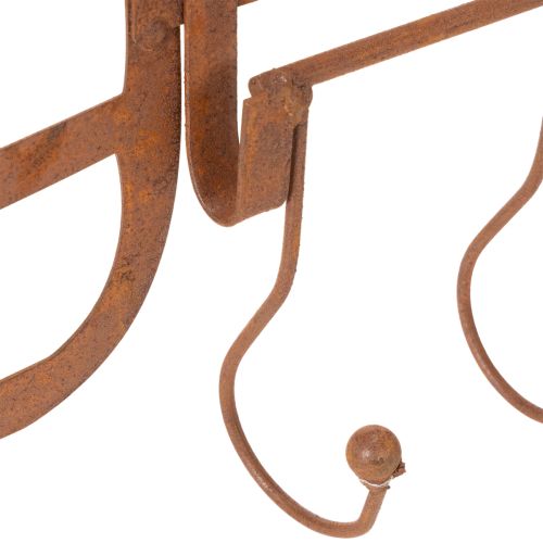 Hakenleiste Edelrost Deko Heugabel Gartendeko 4 Haken 62cm | Floristik21.de