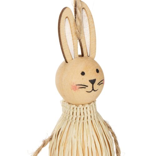 Artikel Osterhase Holz Hängedeko 12cm 4er-Set für natürliche Osterdekoration