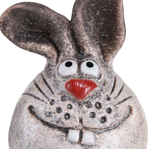 Floristik21 Keramik Hase Dekofigur Kantenhocker Osterdeko Set 3 Stk