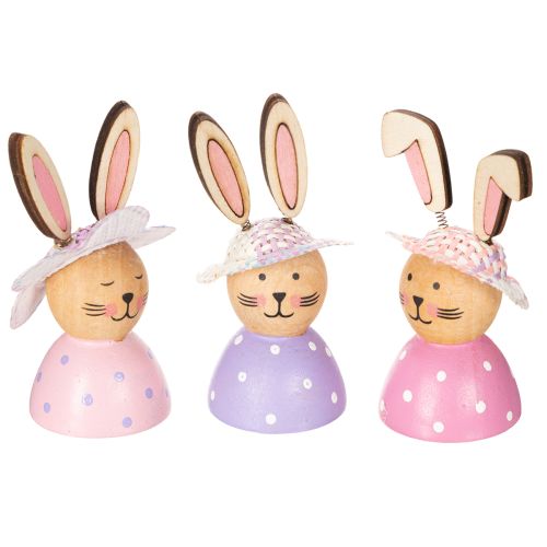 Set Osterhasen Figuren 7cm: Tischdeko in Rosa, Pink und Lavendel – 9 Stück
