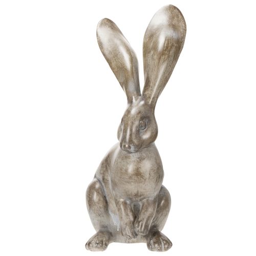 Artikel Deko Hase 52 cm aus Polystone in Braun-Gold für stilvolle Osterdekoration