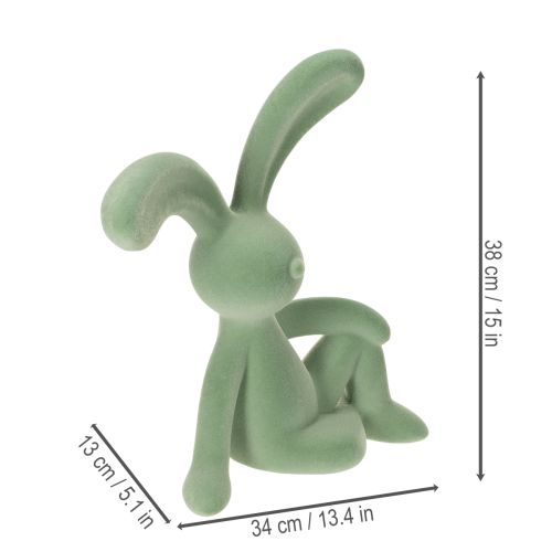 Artikel Deko Hase 38cm Salbeigrün - Frühlingshafte Figur für stilvolle Dekoration